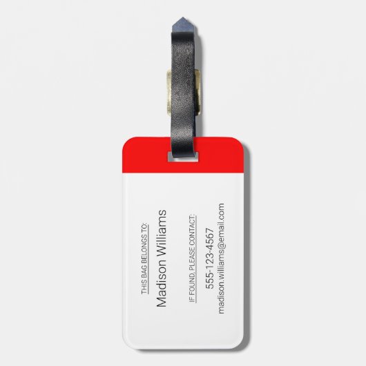 Étiquette À Bagage Campus CBC (Dos Vertical)