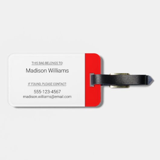 Étiquette À Bagage Campus CBC (Dos horizontal)