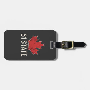 Étiquette À Bagage Canada 51e État Trump Drapeau américain et canadie