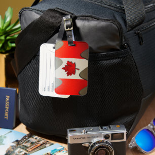 Étiquette À Bagage Canada Flag-Chrome par Shirley Taylor