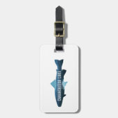 Étiquette À Bagage Canandaigua Lake New York Fish (Devant Vertical)