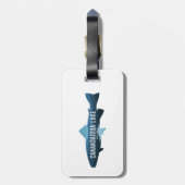 Étiquette À Bagage Canandaigua Lake New York Fish (Dos Vertical)