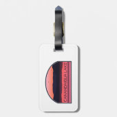 Étiquette À Bagage Canandaigua Lake New York Red Sunrise (Dos Vertical)