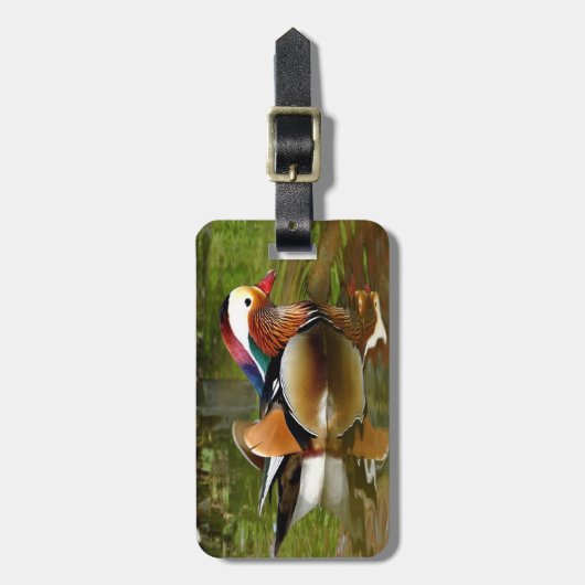 Étiquette À Bagage Canard mandarin (Devant Vertical)