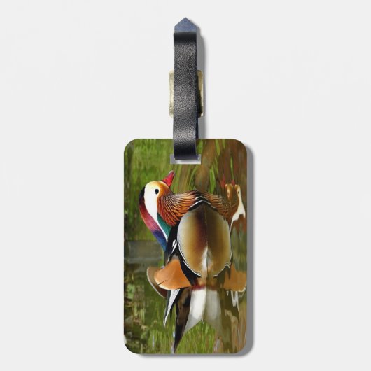 Étiquette À Bagage Canard mandarin (Dos Vertical)