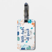 Étiquette À Bagage Canards amusants et canons flottants en quack Conc (Dos Vertical)