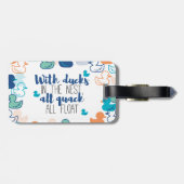 Étiquette À Bagage Canards amusants et canons flottants en quack Conc (Dos horizontal)