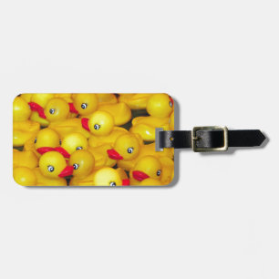 Étiquette À Bagage Canards en caoutchouc jaune mignons