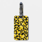 Étiquette À Bagage Canards en caoutchouc noirs mignons (Dos Vertical)