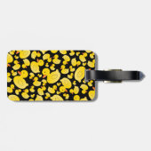 Étiquette À Bagage Canards en caoutchouc noirs mignons (Dos horizontal)