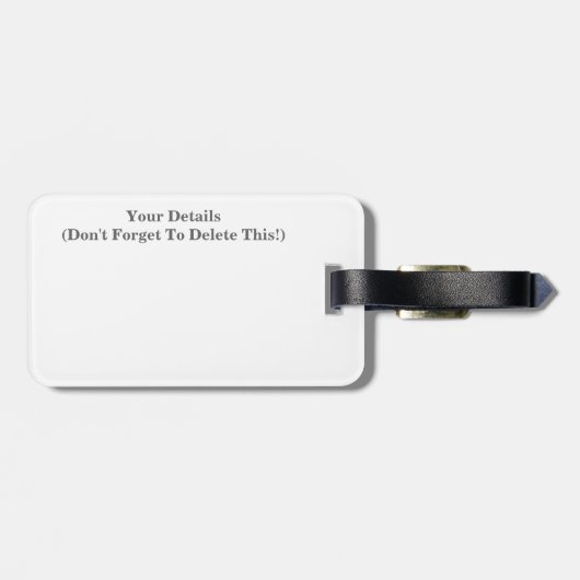 ÉTIQUETTE À BAGAGE CANAUX (Dos horizontal)