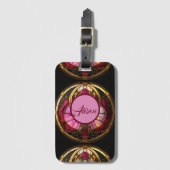 Étiquette À Bagage Cancer Rayon rubis (Devant Vertical)