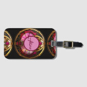 Étiquette À Bagage Cancer Rayon rubis (Devant Horizontal)