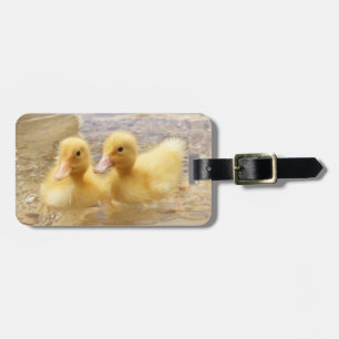 Étiquette À Bagage Canetons jaunes brouillés des images   de Getty