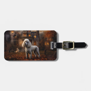 Étiquette À Bagage Caniche Halloween Épouvantable
