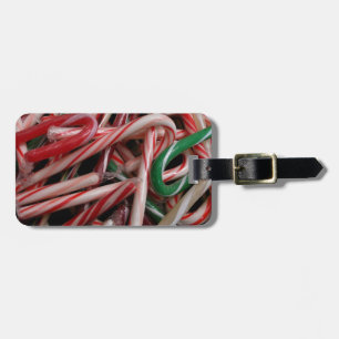 Étiquette À Bagage Canneberges de Noël Blanc Vert et Rouge