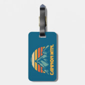 Étiquette À Bagage Cannon Mountain New Hampshire Retro Turquoise (Dos Vertical)