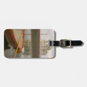 Étiquette À Bagage Canot à eau avec Taj Mahal, Agra, Inde (Devant horizontal)