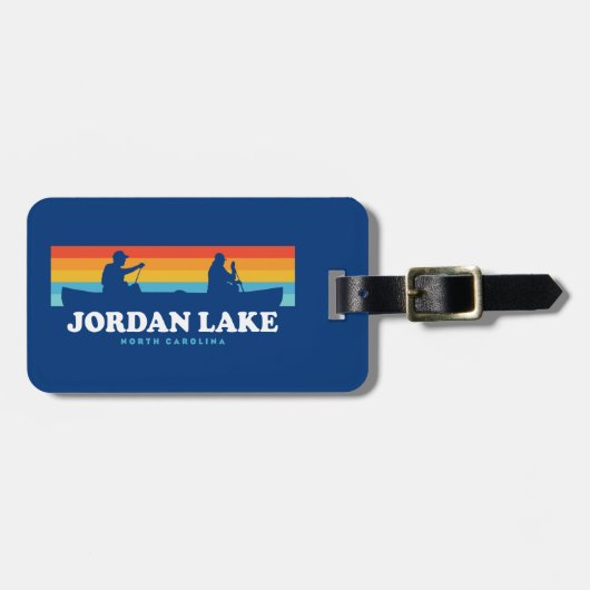 Étiquette À Bagage Canot Jordan Lake North Carolina (Devant horizontal)
