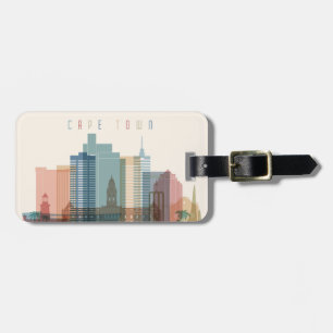 Étiquette À Bagage Cap, Afrique Ville Skyline