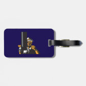 Étiquette À Bagage Capitaine de sous-marin nautique utilisant un peri (Dos horizontal)