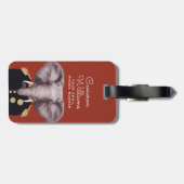 Étiquette À Bagage Capitaine Elephant | ajoutent votre nom (Dos horizontal)