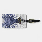 Étiquette À Bagage Capitaine Octopus (Devant horizontal)