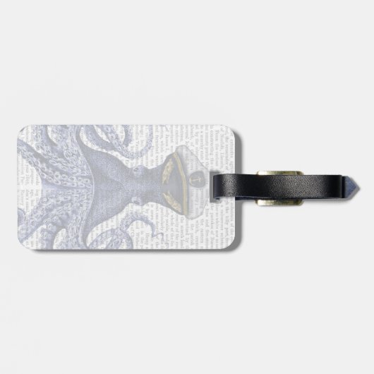 Étiquette À Bagage Capitaine Octopus (Dos horizontal)