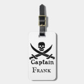 Étiquette À Bagage Capitaine pirate personnalisée (Devant Vertical)