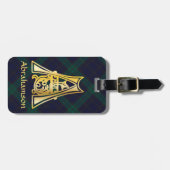 Étiquette À Bagage Capitale décorative botanique médiévale A (Devant horizontal)