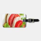 Étiquette À Bagage Caprese Salad. Tranches de tomate et de mozzarella (Devant horizontal)