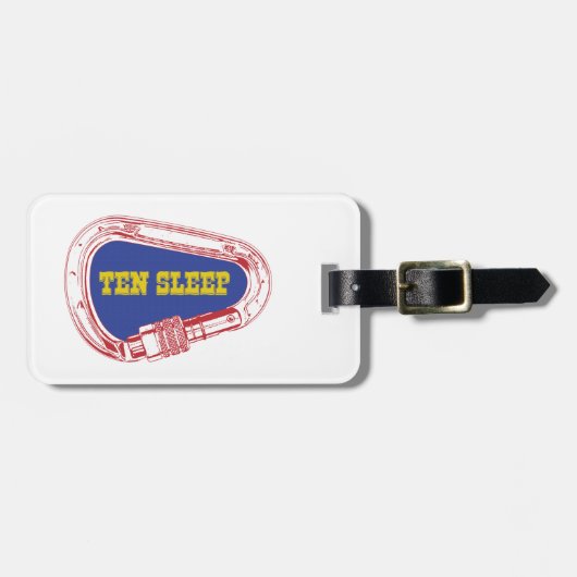 Étiquette À Bagage Carabiner d'Escalade de 10 roches endormies (Devant horizontal)