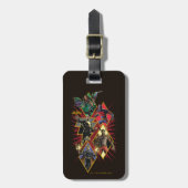 Étiquette À Bagage Caractère Adam noir Diamètre Burst Graphic (Devant Vertical)