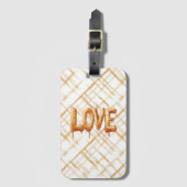 Étiquette À Bagage Caramel Candy Love (Devant Vertical)