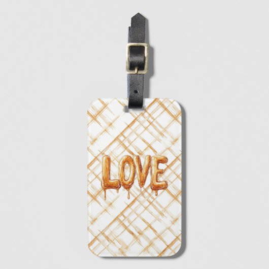 Étiquette À Bagage Caramel Candy Love (Devant Vertical)
