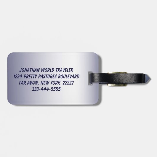 Étiquette À Bagage Cardinal (Dos horizontal)