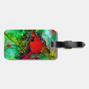 Étiquette À Bagage Cardinal dans l'arbre