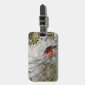 Étiquette À Bagage Cardinal de Wax Myrtle (Devant Vertical)