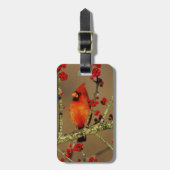 Étiquette À Bagage Cardinal du Nord perché, IL (Devant Vertical)