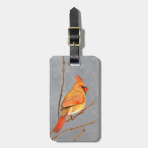 Étiquette À Bagage Cardinal sur la peinture de branche - Art original