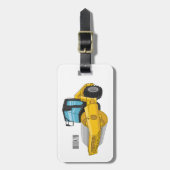 Étiquette À Bagage Caricature à rouleaux de route (Devant Vertical)