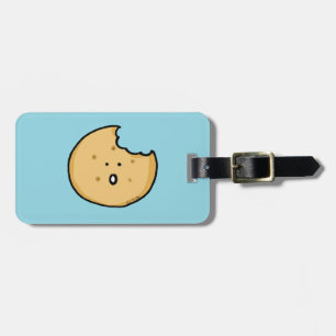 Étiquette À Bagage Caricature amusante de biscuits avec une pointe