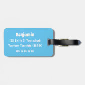 Étiquette À Bagage Caricature amusante de zèbre (Dos horizontal)