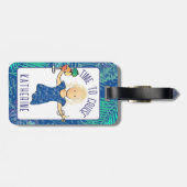 Étiquette À Bagage Caricature amusante pour sa plage de croisière (Dos horizontal)