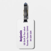 Étiquette À Bagage Caricature axolotl rose adorable (Dos Vertical)