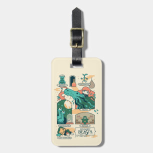 Étiquette À Bagage Caricature Bêtes fantastiques Scènes