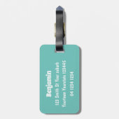 Étiquette À Bagage Caricature de bébé gorille joyeux (Dos Vertical)