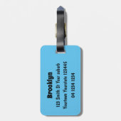 Étiquette À Bagage Caricature de bilby australien très heureuse (Dos Vertical)