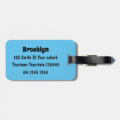 Étiquette À Bagage Caricature de bilby australien très heureuse (Dos horizontal)