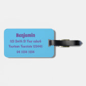 Étiquette À Bagage Caricature de chaux de citron joyeux (Dos horizontal)